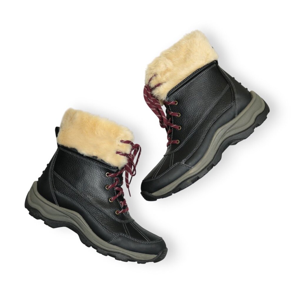 Clarks Women Mazlyn Arctic Black Cold-Weather Boots Size 10 M